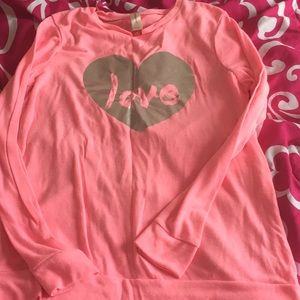 Hot pink love sweater